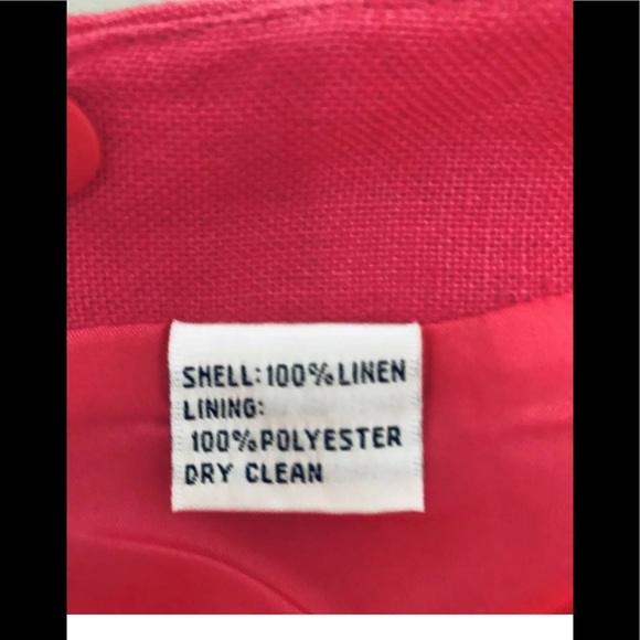Talbots Irish Linen Skirt  Sz Petite 6🌷fuchsia - Picture 7 of 8